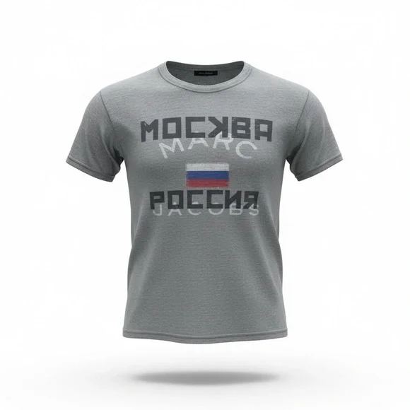 🖤 Marc Jacobs Graphic Tee “Moscow Marc Russia” | Size L - Picture 1 of 5